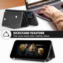 Asuwish Phone Case for OnePlus 12R 5G/Ace 3 2024 Wallet Cover with Tempered Glass Screen Protector Credit Card Holder Crossbody Strap Stand Leather Cell Accessories One+ 12 R R12 Ace3 Women Men Black