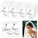 Ocmoiy 100 Pack Happy Tears Tissues for Wedding, 3 Ply Wedding Tissue Packs For Guests, Bulk Individual Facial Pocket Tissues for Wedding Party Favors Travel Graduation Celebration