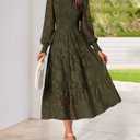 BTFBM Wedding Guest Dresses for Women Spring Fashion 2026 Casual Long Sleeve Floral Maxi Boho Homecoming Dress (XXL)