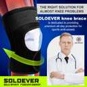 2 x Ultra Breathable Knee Brace with Side Stabilizers for Women & Men, Adjustable Knee Support for Knee Pain Relief, Meniscus Tear, Arthritis, Tendonitis, ACL, MCL and Injuries Recovery, Anti-Slip Fit for Sports & Workout (Black, X-Large)