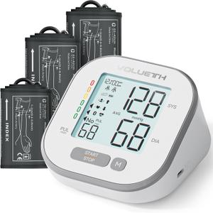 Pediatric Blood Pressure Cuff, Blood Pressure Machine for Home Use - 3 Size Cuffs, Small 4"-8", Medium 6"-10" and Large 7"-17", Perfect for Family Health Monitoring