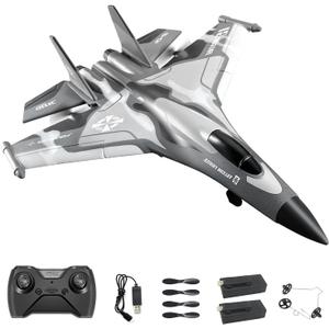 Rc Plane F-22, Stealth Raptor Remote Control Airplane 3 Channel Stunt Fighter with 3 Modes Xpilot Stabilization System Easy Fly for Beginners, Aircraft Toy Gift for Adults