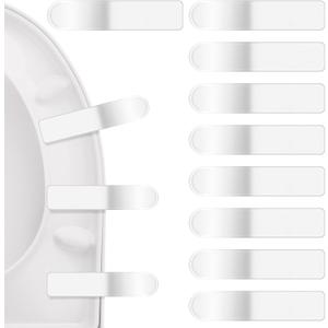 Yookeer 9 Pcs Toilet Seat Lifter Handle Toilet Lid Cover Lifter Seat Holder Avoid Touching Lift Tools Bathroom Accessories for Bathroom, Home Travel Office Hotel, White(Thin Style)