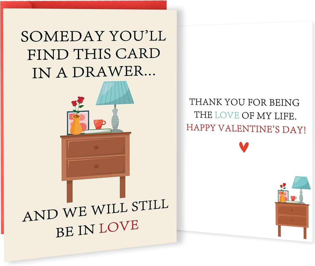 3 x Happy Valentines Day Card for Husband Boyfriend | Romantic Valentines Day Cards Gifts for Him Her (CD-343)