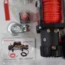 Winch 10000 lb. Electric Winch Truck Winch Waterproof IP67 Electric Winch Synthetic Rope Kit with 2 Wireless Handheld Remotes and Wired Handle for 4WD 4x4 Off Road Vehicle Boat Truck