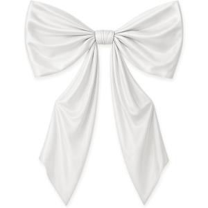 43 x 24 Inches Satin Big Bow Decor, Large White Bow for Backdrop Baby Shower Wedding Bridal Bachelorette Supplies,Giant Satin Ribbon Tie Hanging Gift Coquette Wall Decor
