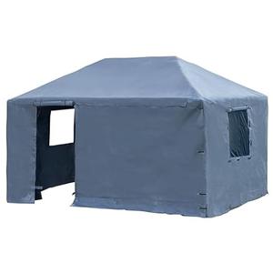 Sojag Universal Winter Cover Plus for Tall Gazebos, Storage for Grill & Patio Furniture, Flame and Weather-Resistant, 10' x 12', Grey