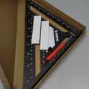 RONGPRO Rafter Square 12 Inch with Woodworking Pencil, Carpenter Measuring Layout Tool, Aluminum Alloy Triangle Carpenter Square for Woodworking- Black, Imperial