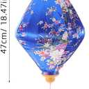 LUOZZY Traditional Asian Vietnamese Lanterns Weatherproof Silk Hanging Lanterns for Outdoor Patio Gardens Decorations