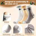 6 Pairs Cute Goose Bigfoot Embroidered Sock Gifts Women Novelty Funny Animal Crew Sock for Men Women Friends (One Size)