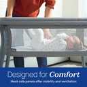 Chicco LullaGo Anywhere Portable Bassinet, Lightweight, Space-Saving with Waterproof Mattress and Fitted Sheet, Travel-Friendly, Includes Carry Bag, Lyric/Beige, One-Size