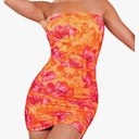 SOLY HUX Women's Split Hem Tube Bodycon Dress Strapless Sleeveless Mini Dresses, Size: XL