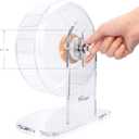 Niteangel Super-Silent Hamster Exercise Wheels: - Quiet Spinner Hamster Running Wheels with Adjustable Stand for Hamsters Gerbils Mice Or Other Small Animals (S, Transparent)