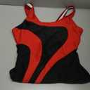 Womens Athletic One Piece Swimsuit Racerback Competitive Training Bathing Suit (X-Small, A-black/Red)