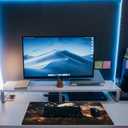 Desk Mat,American Bald Eagle Large Gaming Mouse Pad XL,USA Flag Eagle Desk Pad,Extended Big Computer Keyboard Mousepad with Non-Slip Base and Stitched Edge 31.5"x11.8"