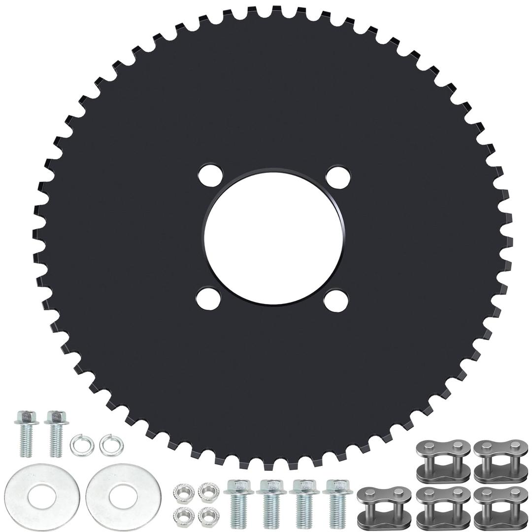 YOXUFA 60 Tooth Sprocket 35 Chain 51mm Bore Replacement for Go Cart Kart Predator 79cc 212cc 420cc 6.5hp 13hp Engine Go Cart Kart Drift Trike ATV Heavy Duty Steel Powersports Accessoried Parts