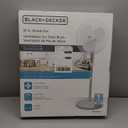 BLACK+DECKER 18-Inch Stand Fan with Pedestal Base, Height Adjustable Pedestal Fan with Remote and Touch Control Panel, Free Standing Fan with 90-Degree Oscillating and 3-Speed Settings, White