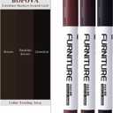 BOPOVA Furniture Markers Touch Up, Scratch Repair Kit, 3 Color Wood Markers for Scratches, Stains, Floors, Tables, Desks, Cabinets, Bedposts (Brown, Reddish Brown, Chestnut)