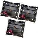 18650 Battery Case Holder, 3 Pcs 4 Slots x 3.7V 14.8Volt DIY Battery Storage Box, in Series Black Plastic Batteries Case for 4 x 18650 Ltvystore