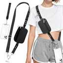 3-in-1 Clip and Go Strap for Phone with Wallet Crossbody, Detachable Zippered RFID Wristlet WalletAdjustable Anti-Theft Phone Lanyard for Women | Hands-Free for Daily Errands & Travel (Black)