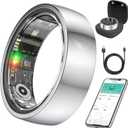 Smart Health Ring for Women Men,Fitness Rings Tracker with Blood Pressure Monitor Heart Rate Blood Oxygen Sleep Monitor IP68 Waterproof Step Counter Calorie Tracker Health Rings 99TN4N5N5N