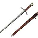 Co H-26035WD Crusader Knights of Templar Short Medieval Cosplay Sword Dagger, 23", Black