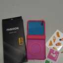 for Samsung Galaxy Z Flip 7 Case with Hinge Protector, Front Screen Protector, Slim Compatible with MagSafe, Translucent Rugged Shockproof Men Women Full Phone Case for Samsung Z Flip7, Hot Pink