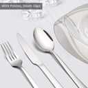 E-far 60-Piece Silverware Set, Stainless Steel Flatware Set Service for 12, Tableware Cutlery Set for Home Restaurant Party, Dinner Forks/Spoons/Knives, Square Edge & Mirror Polished, Dishwasher Safe