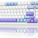 AULA F99 Wireless Mechanical Keyboard,Tri-Mode BT5.0/2.4GHz/USB-C Hot Swappable Custom Keyboard,Pre-lubed Linear Switches,Gasket Structure,RGB Backlit Gaming Keyboard for PC/Tablet/Xbox/PS4/PS5 (Blue&Purple&White)