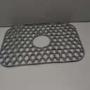SAMSIER Sink Protectors for Kitchen Sink 13x11 &16x12 &19x14 &22x13 &24x13 &26x14 &28x14 &30x16, Large Silicone Sink Mats Grid for Bottom of Farmhouse Sink (19”x13”, Center Drain)