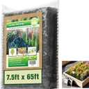 De-Bird Bird Netting for Garden - 7.5 ft x 65 ft, Green Plastic - Garden Mesh Netting - Animal Fence & Plant Protection