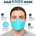 BNX 20-Pack KN95 Face Masks, Disposable Particulate KN95 Mask Made in USA, Tri-Fold Cup/Fish Style