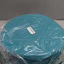 idee-home Outdoor Bistro Chair Cushions, 15x15x 3 Thick Outdoor Round Seat Cushions Set of 2 with Ties, Waterproof Round Patio Furniture for Garden (A Peacock Blue)