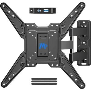 Mounting Dream UL Listed TV Wall Mount for Most 26-55 Inch TVs, Full Motion TV Mount with Perfect Center Design, Articulating Wall Mount TV Bracket Swivel and Tilt, Max VESA 400x400mm, Up to 77LBS