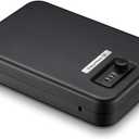 Younion Pistol Safe, Portable Travel Gun Safe,Handgun Lock Box, Gun Safes for Cars, Black