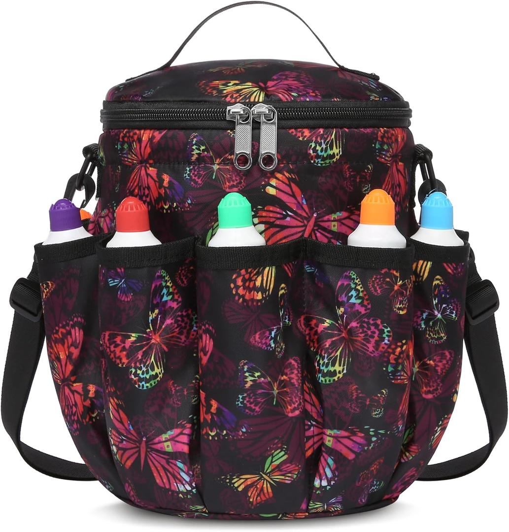 Bingo Bags with Pockets for Bingo Daubers Dabbers Dobbers Dotters Bingo Bag for Women Lady Bingo Casino Game Accessories Bingo Dauber Bag for Bingo Lovers Players Juego de Loteria Bingo Casino Items