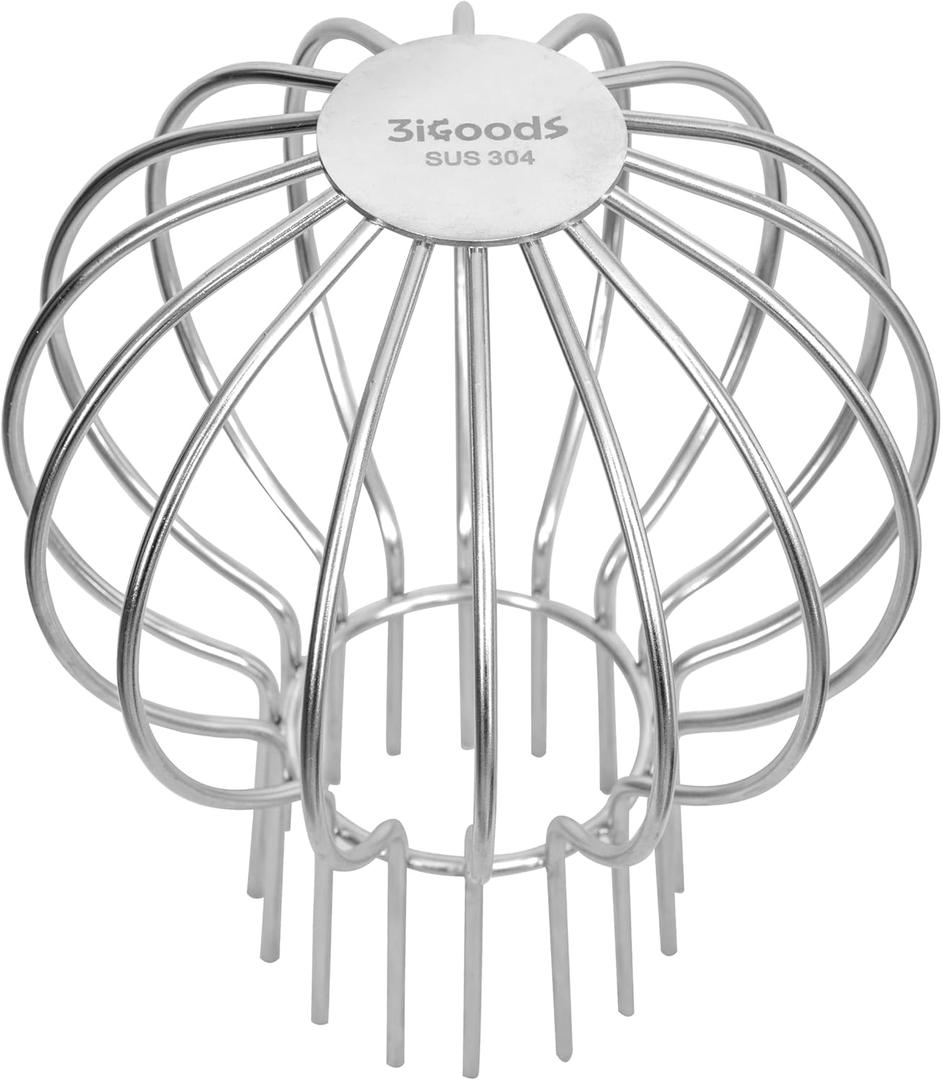 Gutter Guard, 304 Stainless Steel Roof Drain Cover, Anti-Clogging Filter for Leaves & Debris, Outdoor Pipe Protector for Roofs, Balconies, and Gardens (Pack of 1, 3 inch)