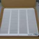 Fits 20x16 Duct Opening Stamped Steel Return Air Grille Vent Cover Grille for Sidewall and Ceiling in White Surface Dimensions: 21.75"W X 17.75"H (20" W x 16" H Duct Opening)