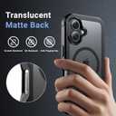 jaroco Magnetic for iPhone 16 Case, [Compatible with MagSafe][Military Grade Drop Protection][Heavy Duty Protection][Non-Slip][Shockproof] 2-Layer Durable Bumper Phone Case 6.1''-Black
