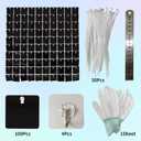 Black Shimmer Wall Backdrop -24pcs Square Sequin Panels for Party Wedding Birthday Disco Backdrop Decorations or Photo Backgrounds Interior Decoration