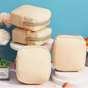 Kacctyen 12 Pcs Mini Makeup Bag Nylon Small Pouch for Purse Mini Square Nylon Pouch with Zipper Small Cosmetic Travel Makeup Bag Purse Organizer for Women (White Color,Translucent)