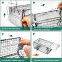 SZHLUX Rat Trap,Mouse Traps Work for Indoor and Outdoor,Small Rodent Animal-Mice Voles Hamsters Cage,Catch and Release(Small), Silver (SZ-SL2614X)