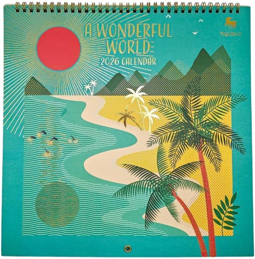 NIQUEA.D, Wonderful World 2026 Spiral Wall Calendar