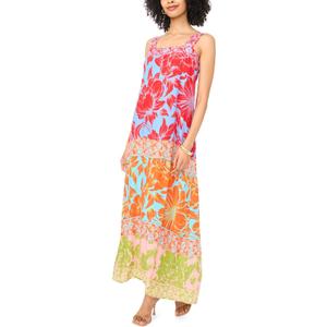 Multi Color Floral Thick Strap Maxi Dress (XL)
