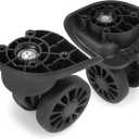 Domiella 2pcs Luggage Replacement Wheels, Suitcase Swivel Repair Caster Wheels, 360 Degree Rubber Spinner Suitcase Trolley Wheel Kit for Travel, A208