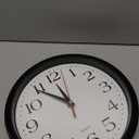 Bernhard Products Black Wall Clock Silent Non-Ticking 10 Inch Quartz Battery Operated Round Easy to Read Home/Office/Kitchen/Classroom/School Clock Sweep Movement