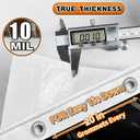 White Heavy Dut Waterproof Tarp 20' x 40', 10 Mil Thick, High Durability, Rip and Tear Resistant with Metal Grommets Every 20 Inches