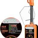 RV Surge Protector 50 Amp,18000 Joules RV Circuit Analyzer with Voltage Monitoring,2026 New Upgraded RV Surge Voltage Protection,Waterproof Cover,RV Adapter Plug for Travel Trailers (Orange, 50A)
