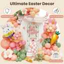 Easter Balloon Garland Arch Kit, 143PCS Happy Easter Party Decorations with Rabbit Carrot Balloons for Spring Birthday Party Baby Shower Decorations