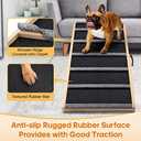 Dog Ramp for Bed - Extra Wide - Excellent Traction, Pet Ramp for Small Large Dogs to Get on Couch Car, Non-Slip Rubber Surface, 17W, Hold up to 200lb, Adjustable, Foldable (200LBS)